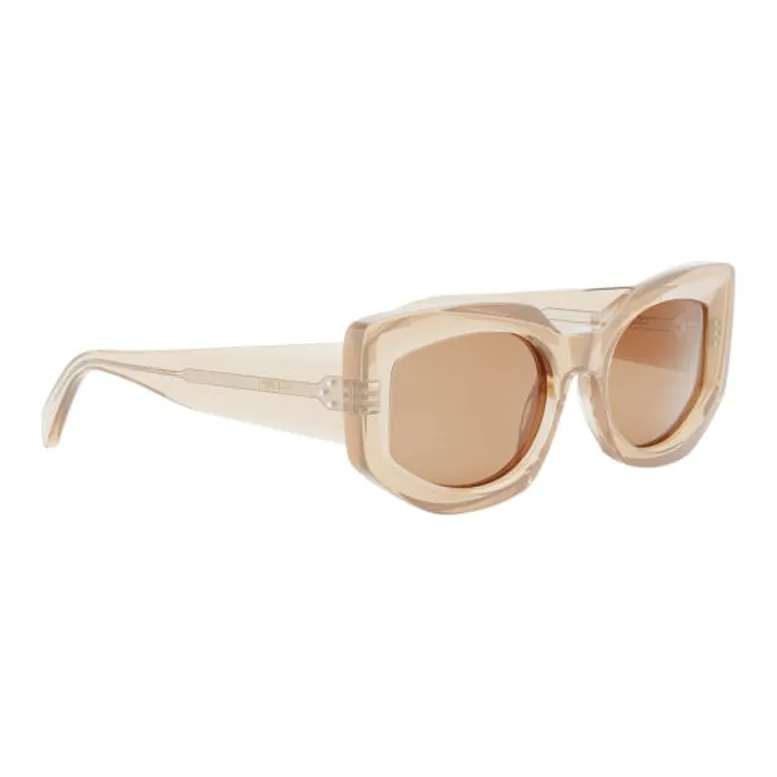 CELINE Irregular Shape Sunglasses Men's Beige-2