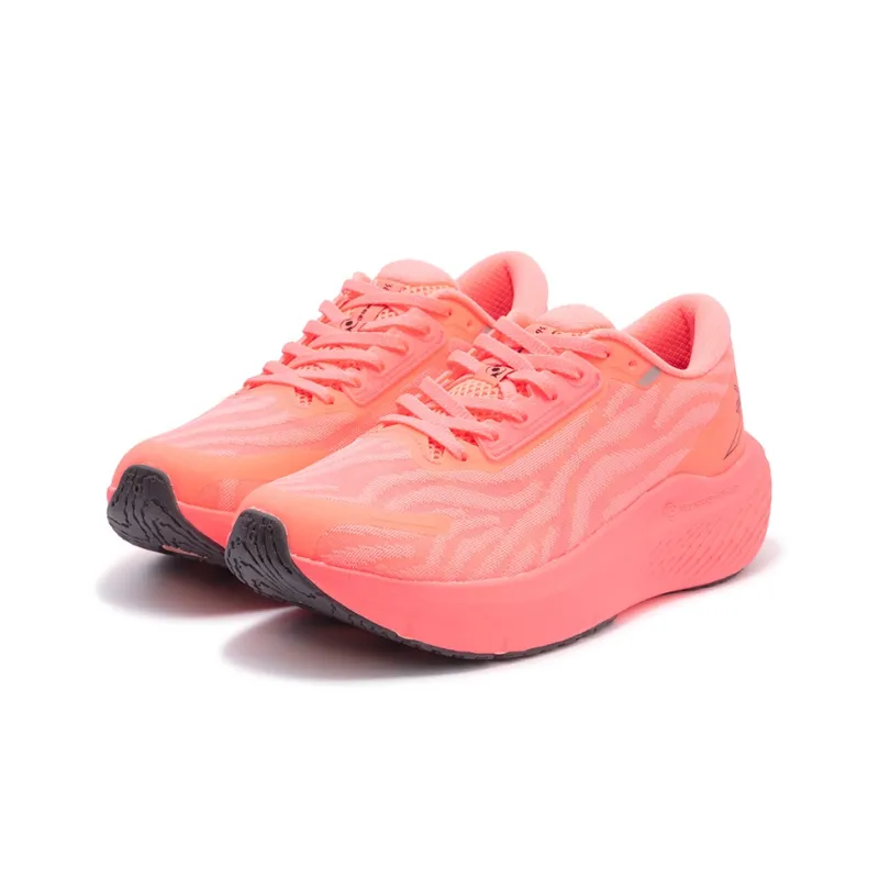 361° Anti Slip Wear Resistant Breathable Lightweight Low Top Running Shoes Men's Fluorescent Begonia Pink-2