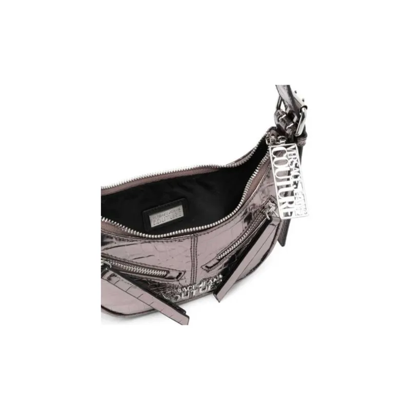 VERSACE JEANS COUTURE Polyurethane Handbag, Shoulder Bag Women's Cannon Barrel Gray-3