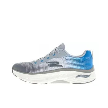 Skechers GO Run Ma Cushioning Arch Fit Cushioning Wear-Resistant Low-Top Casual Shoes Men's Gray White Blue