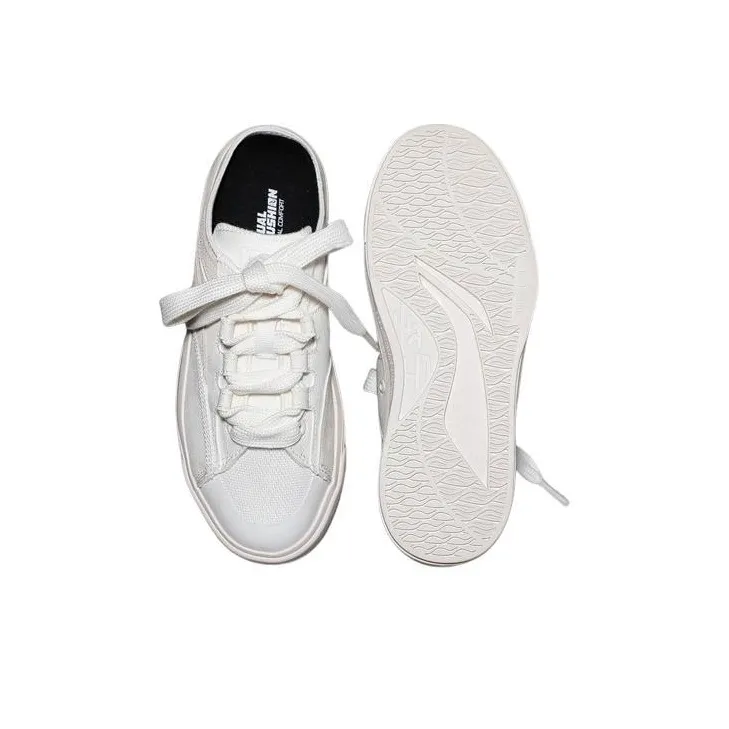 LiNing Abrasion Resistant Low Top Casual Shoes Women's White-3