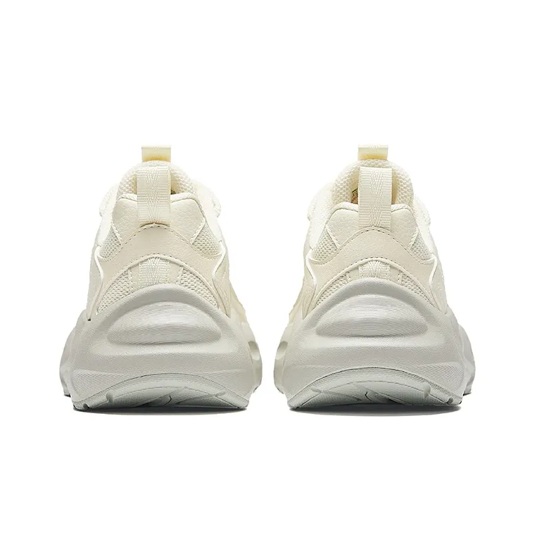 Anta Life Collection Anti-Slip Wear-Resistant Low-Top Casual Shoes Women's Light Beige White-3