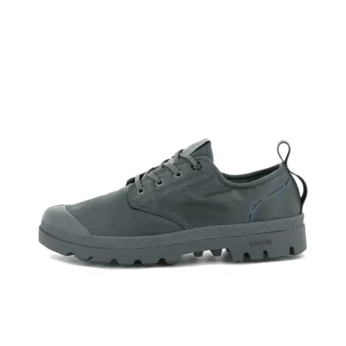 Palladium Pampa OX Lite+ Rcycl Wp+ Wear-Resistant Water-Resistant Slip-Resistant Low-Top Canvas Shoes Unisex Dark Gray
