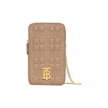 Burberry Lola Lola Bag Lambskin Storage Bag Cell Phone Pouch Shoulder Bag Crossbody Bag Mini Women's Camel