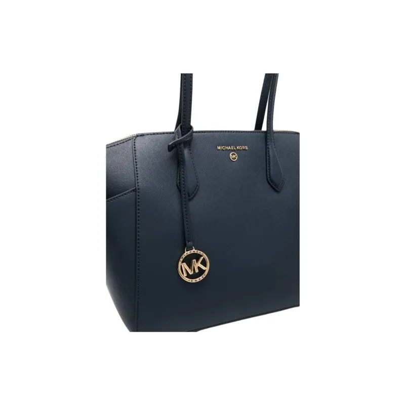 MICHAEL KORS MARILYN Leather One Shoulder Handbag Medium Size Women's Blue-1