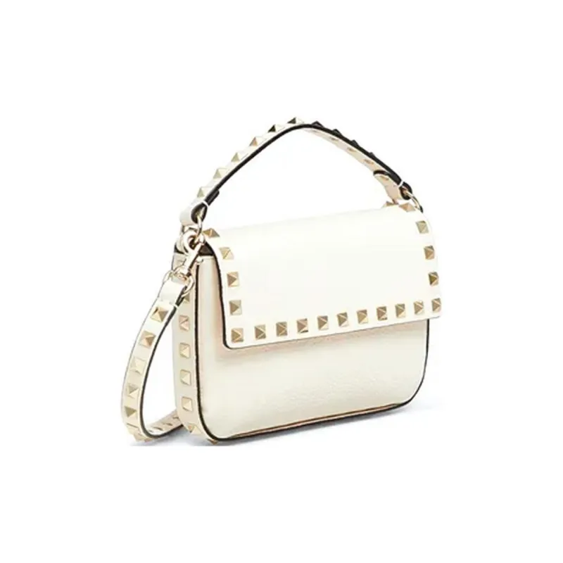 Valentino Calfskin Crossbody Bag, Shoulder Bag Women's White-1