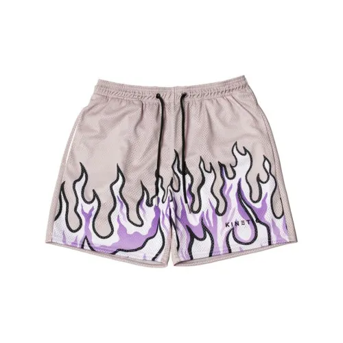 BABUGGE Casual Shorts Unisex Purple Flame