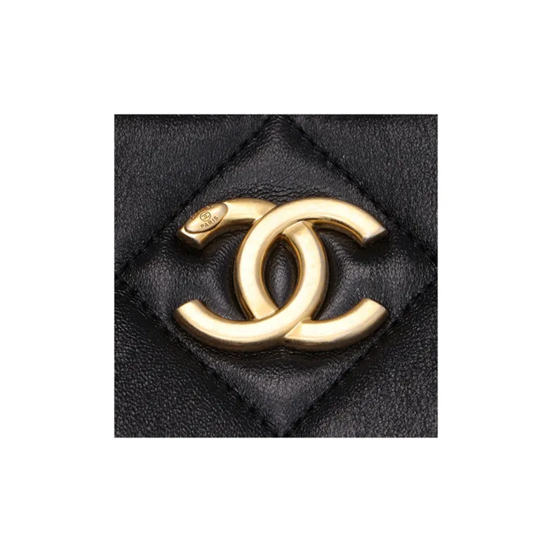 CHANEL Polished Lambskin Hippie Bag, Crossbody Bag, Shoulder Bag Women's Black-4