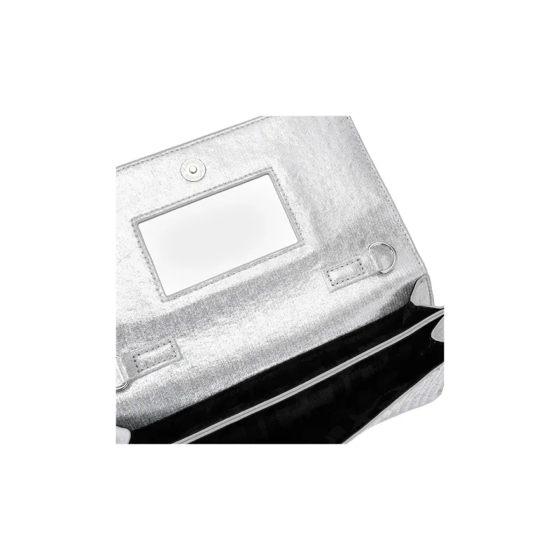 Kurt Geiger London Crystal Object One Shoulder Crossbody Clutches Women's Silver-3