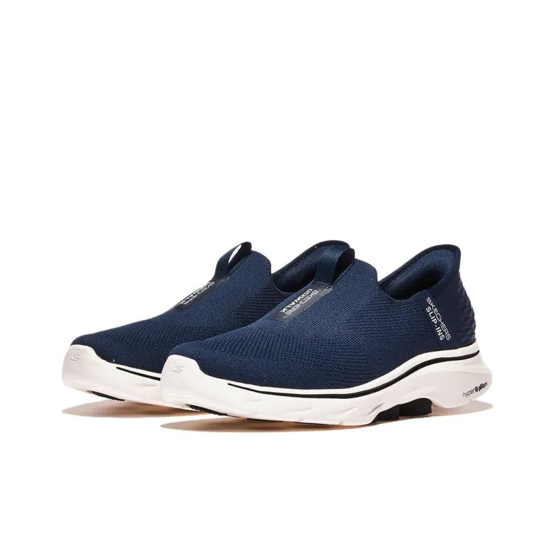 Skechers GO WALK 7 Cushioning Wear Resistant Low Top Casual Shoes Men's Blue White-1