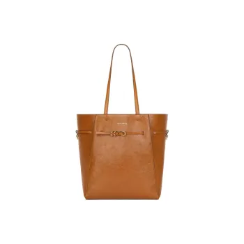 GIVENCHY Buffalo Leather Tote Bag Shopping Bag Crossbody One Shoulder Handbags Small Size Women's Caramel