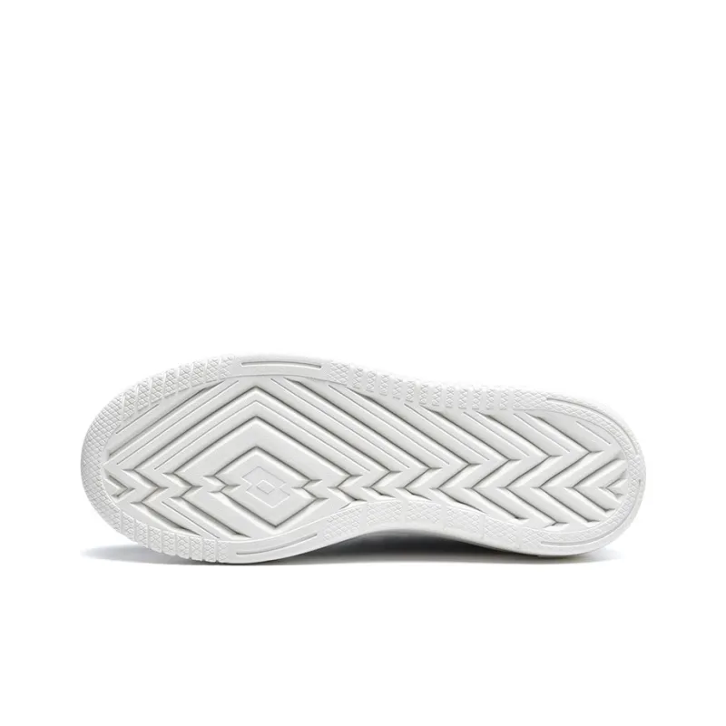 LOTTO Slip Resistant Cushioning Wear Resistant Low Top Skateboard Shoes Men's White Black-5