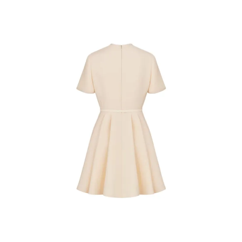 DIOR Belted Short-Sleeved Dress-1