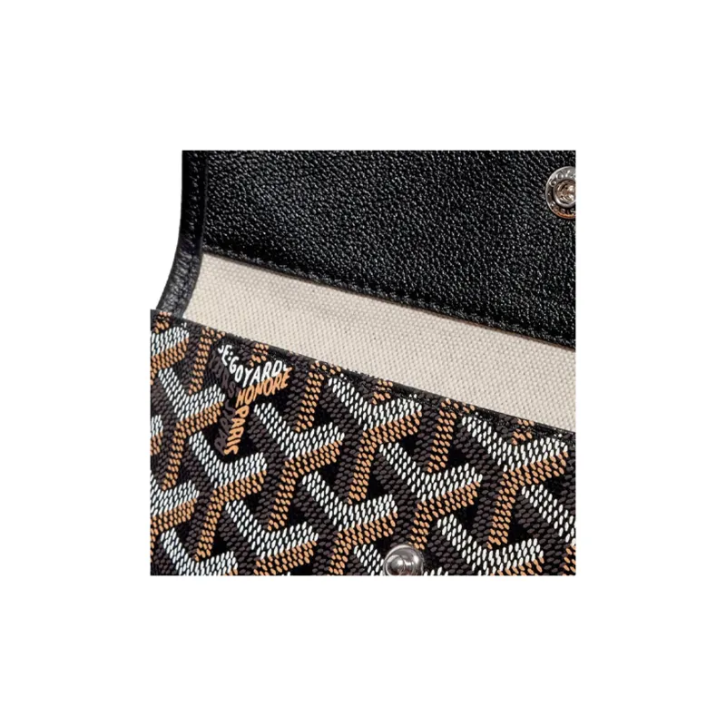 GOYARD Saint Louis Canvas With Leather Combo Bag Tote Shoulder Bags Handbags Small Size Unisex Black-6