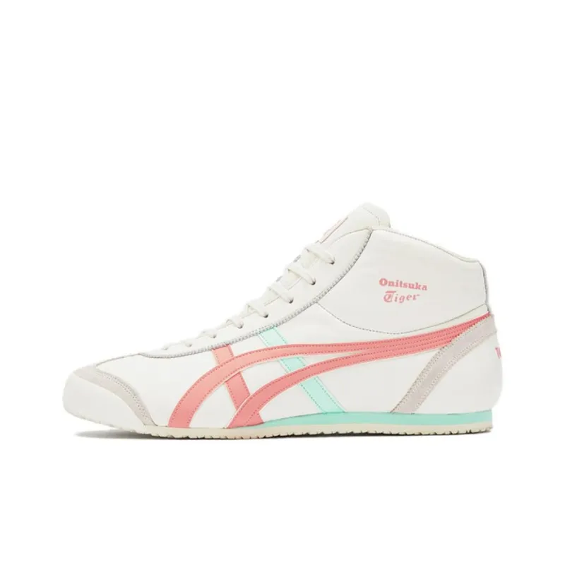 Onitsuka Tiger Mexico Mid Runner White Pink Aqua-0
