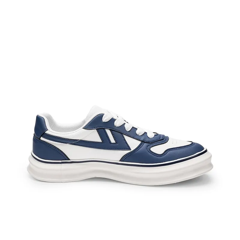Warrior Platform Skateboard Shoes Men's Dark Blue/White-1