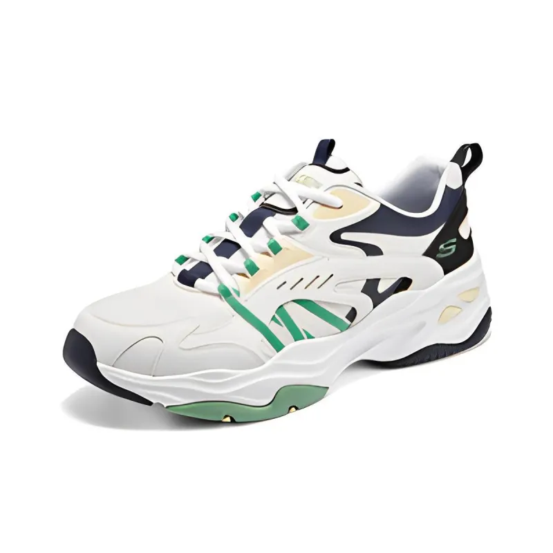 Skechers D'LITES 4.0 Cushioning Anti Slip And Wear Resistant Low Top Casual Shoes Men's White Multicolor-2