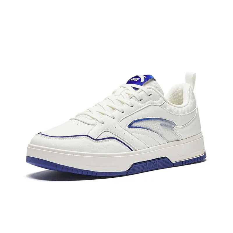 Anta Lightweight White Sneakers Height Increasing Lightweight Low-Top Skateboard Shoes Men's Sky Blue-1