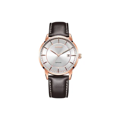 RARONE Freedom Series Mechanical Movement Genuine Leather Strap Watch Men's Watches Silver Dial