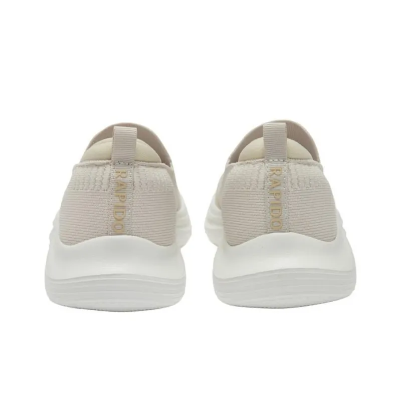 RAPIDO Slip Resistant Breathable Lightweight Wear Resistant Low Top Casual Shoes Unisex Beige-4