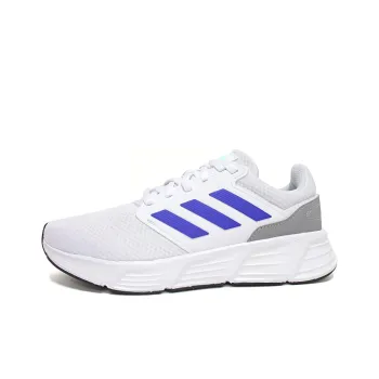 Adidas Galaxy 6 Cushioning Wear-Resistant Low-Top Casual Running Shoes Men's White Blue