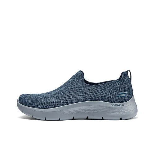 Skechers Cushioned Wear Resistant Breathable Rebound Low Top Casual Shoes Men's Blue