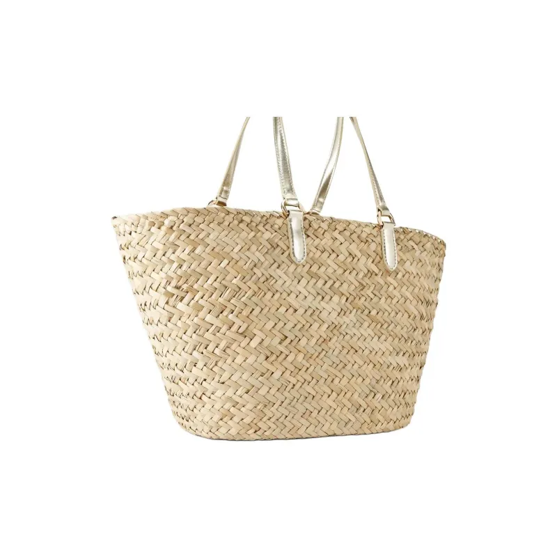 Kurt Geiger London Weave Grass Straw Woven Handbag Women's Beige-2