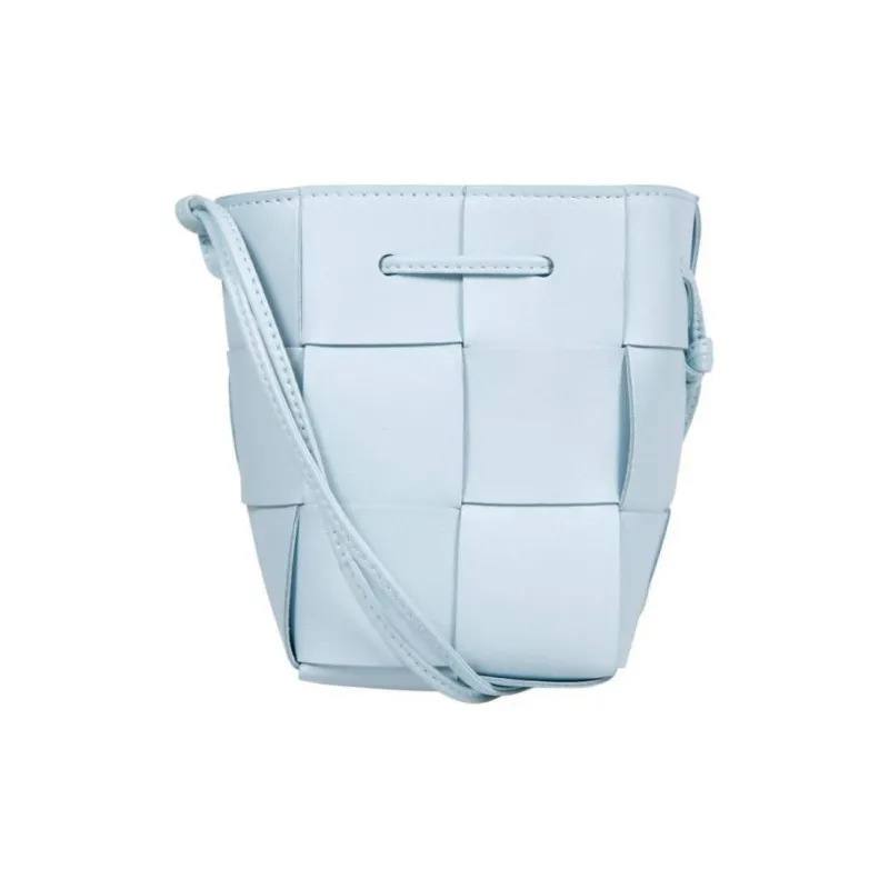 Bottega Veneta CASSETTE Sheepskin Bucket Bag, Shoulder Bag, Crossbody Bag Mini Women's Light Blue-1