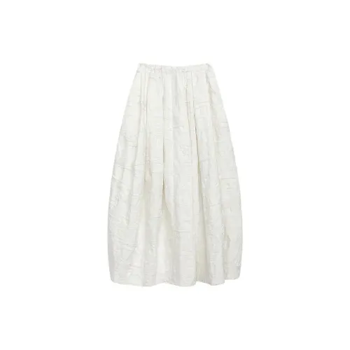 Broadcast Casual Long Skirts Women's White