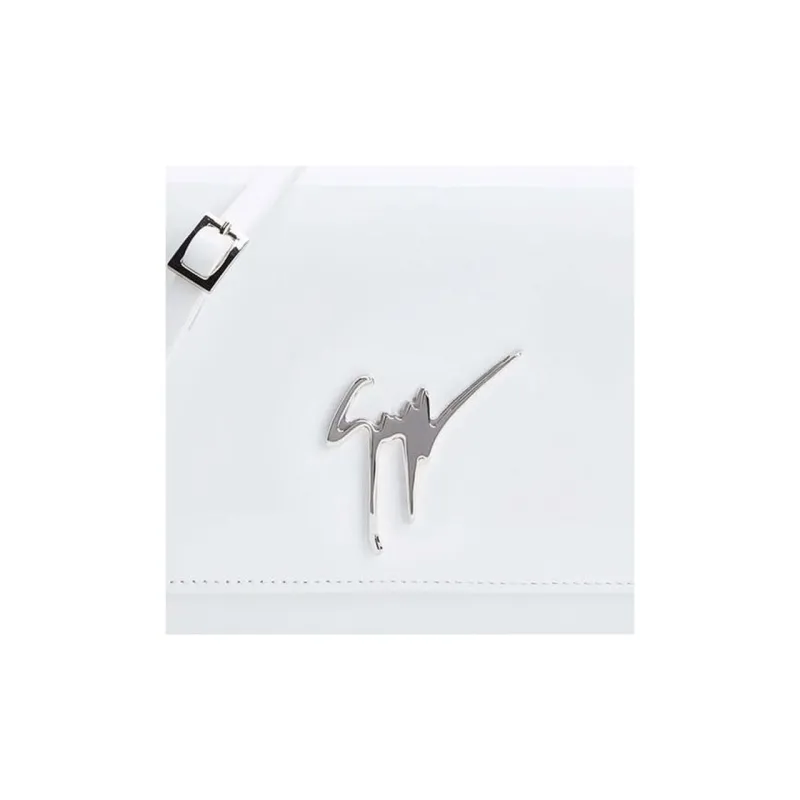 Giuseppe Zanotti/GZ Patent Leather Crossbody Bag Shoulder Bag Women's White-4