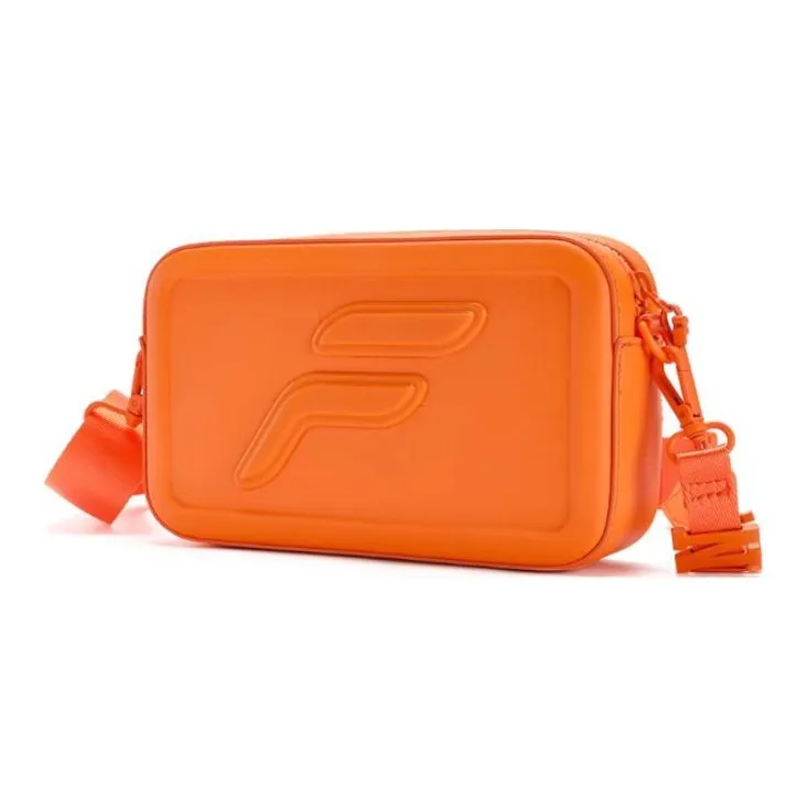 FILA FUSION Polyurethane Camera Bag, Crossbody Bag Unisex Orange-2