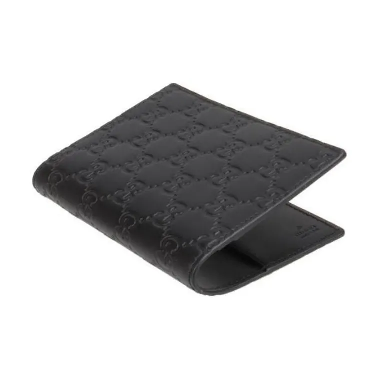 GUCCI Calfskin Passport Holder Men's Black-4