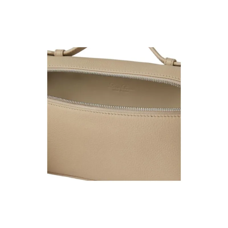 Loro Piana ExtraPocket Leather Small Square Makeup Bag Handbags Shoulder Bags Women's Light Milk Scent Color-2