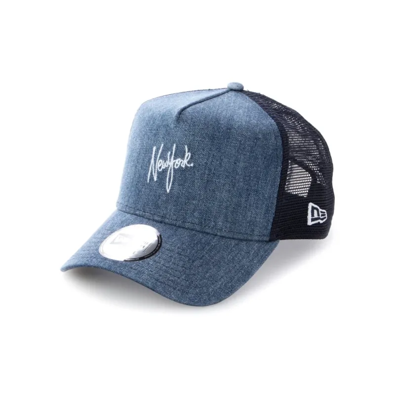 New Era Cotton Baseball Caps Unisex Blue-0