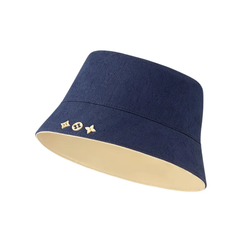 LOUIS VUITTON Cotton Bucket Hats Unisex Beige-2