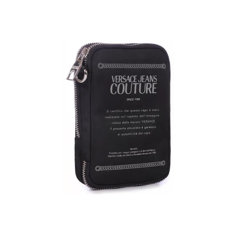 VERSACE JEANS COUTURE Nylon Shoulder Bag, Crossbody Bag Small Size Men's Black Gray-1