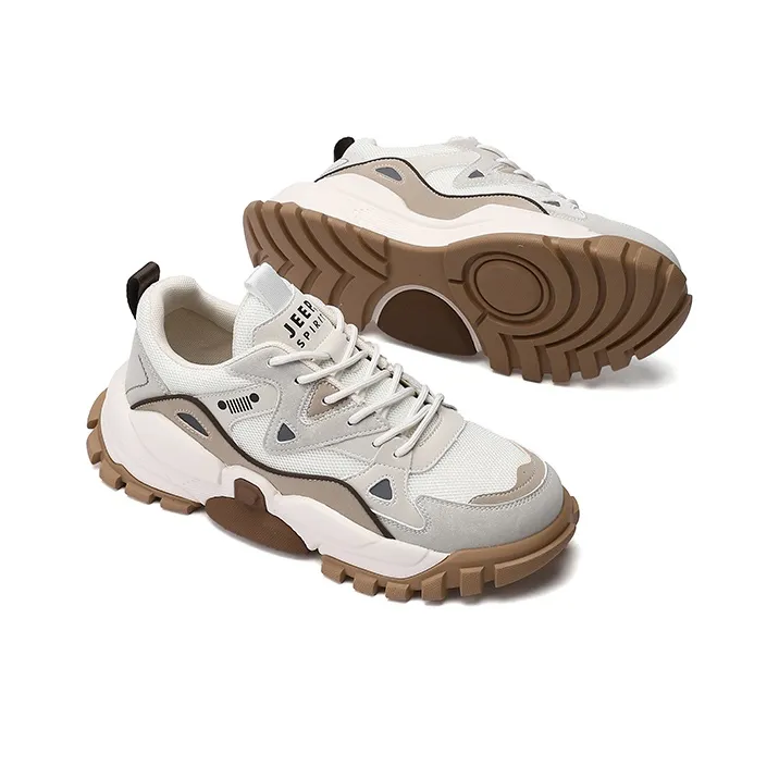 JEEP SPIRIT Chunky Sneakers Men Low Top Shuffleboard White-5