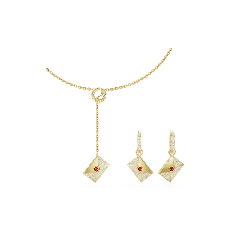 Swarovski Letra Faux Crystal Necklaces Women's Pink-1