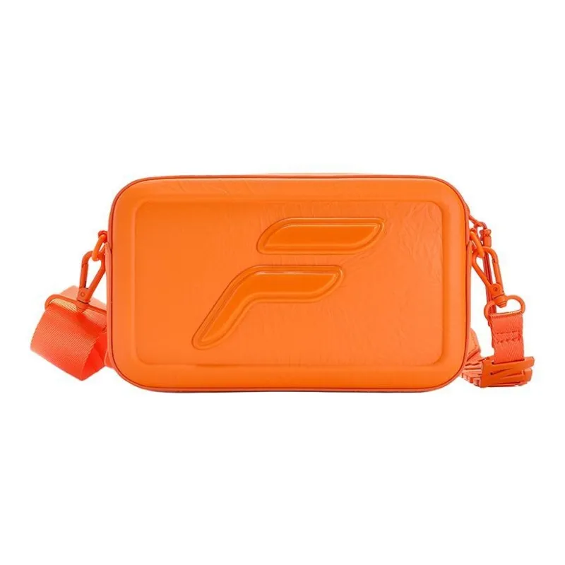 FILA FUSION Polyurethane Camera Bag, Crossbody Bag Unisex Orange-0