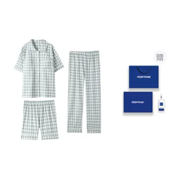 Floating Light Islands Pajama Set Women's Box Light Blue