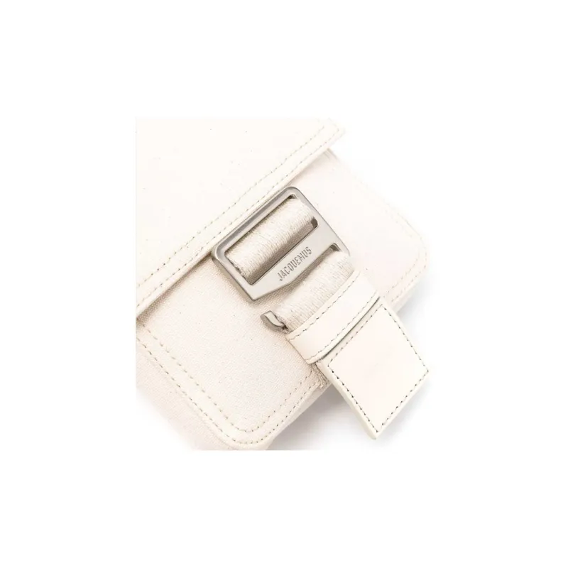 Jacquemus Cotton With Cow Leather Shoulder Bags Sling Bags Men's White-2