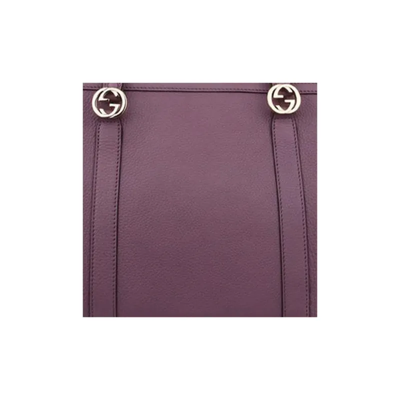 GUCCI Leather One Shoulder Handbags Regular Women's Purple-4