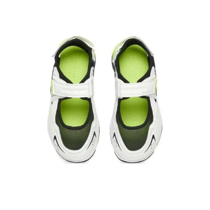 Skechers DLites Sandal 'White Black Neon Green' Women's-4