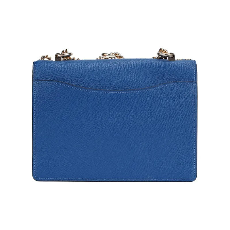 COACH Klare Leather Trunk Bag, Shoulder Bag, Crossbody Bag Women's Blue & Brown Monogram-2