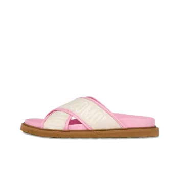 MOSCHINO Abrasion-Resistant Slide Slippers Women's Pink