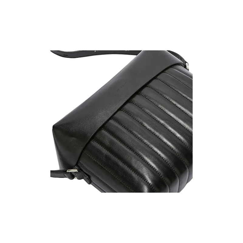 JIL SANDER Logo Debossed Shoulder Bag-3