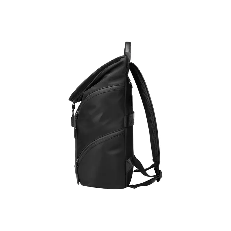 COLINS KEIRS Nylon Fabric Laptop Backpack Large Size Unisex Black-6