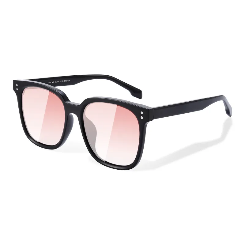 PULAIS Plate Frame Square Sunglasses Unisex Multicolor-2