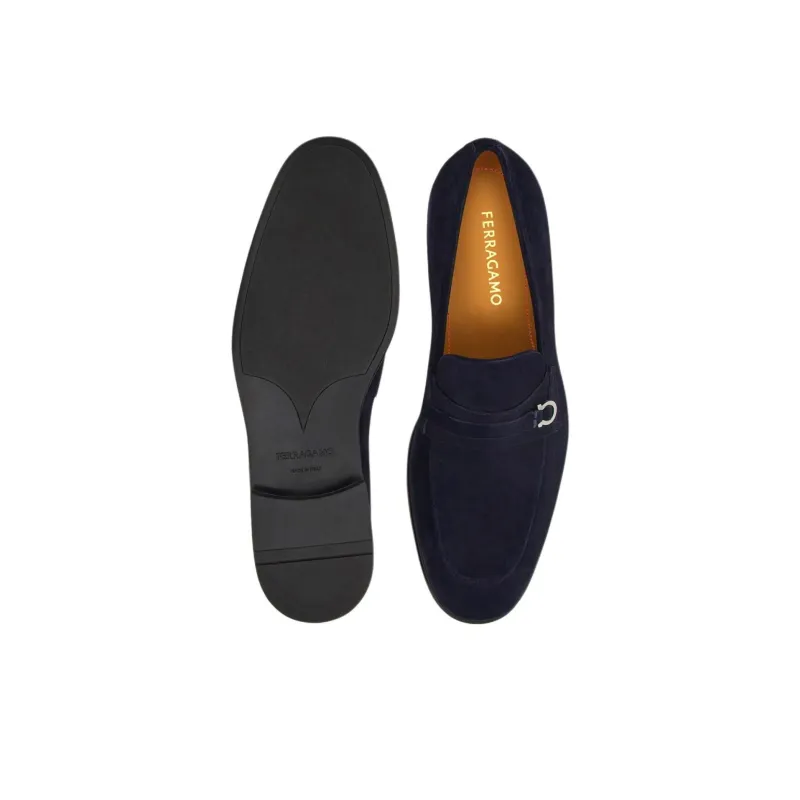FERRAGAMO Gancini Suede Loafers-4