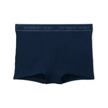 Victoria's Secret PINK COTTON Logo Cotton Lace High-Waist Bt Panty/N N Underpants Women's 1 Pack Blue